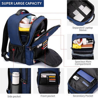 CAFELE Anti-Theft Laptop Backpack USB Travel Computer Backpack College Bookbag School Backpack