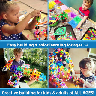 Brain Flakes Viahart Building Toy Set | 500 Piece | Interlocking Disc | STEM Toy | Building and Construction Set | Educational & Learning Toys For Kids, Children | Plastic