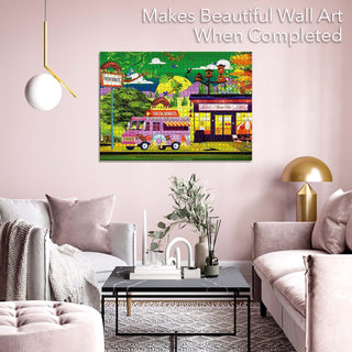 BRAIN TREE Amsterdam 1000 Piece Puzzles for Adults Kids 12+ Unique Puzzles 4 Puzzle Sorting Trays, Droplet Technology for Anti Glare & Soft Touch 27.5Lx19.5W Inch