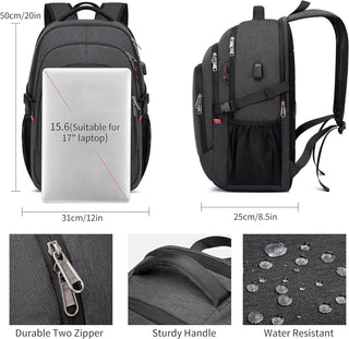 CAFELE Anti-Theft Laptop Backpack USB Travel Computer Backpack College Bookbag School Backpack