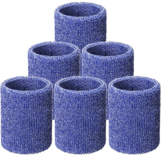 6 Pack Wrist Sweatbands Tennis Wrist Bands Absorbent Sweatbands for Football Basketball Running Athletic Sports and Working Out