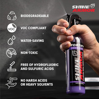Shine Armor Fortify Quick Coat ââ‚¬â€œ Ceramic Coating - Car Wax Spray - Waterless Car Wash & Wax - Hydrophobic Top Coat Polish & Polymer Paint Sealant Protection