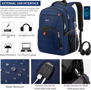 CAFELE Anti-Theft Laptop Backpack USB Travel Computer Backpack College Bookbag School Backpack