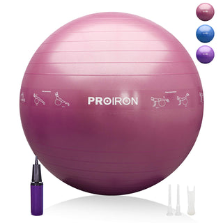 PROIRON Yoga Ball Anti-Burst Exercise Ball Chair with Quick Pump Slip Resistant Gym Ball Supports 500KG Balance Ball for Pilates Yoga Birthing Pregnancy Stability Gym Workout Training