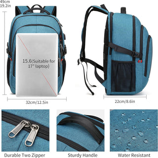 CAFELE Anti-Theft Laptop Backpack USB Travel Computer Backpack College Bookbag School Backpack