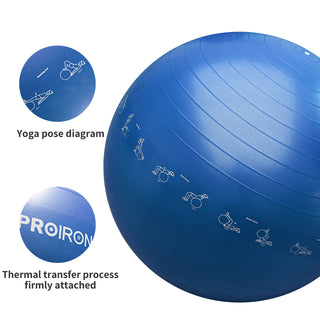 PROIRON Yoga Ball Anti-Burst Exercise Ball Chair with Quick Pump Slip Resistant Gym Ball Supports 500KG Balance Ball for Pilates Yoga Birthing Pregnancy Stability Gym Workout Training