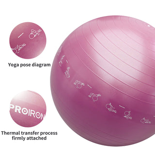 PROIRON Yoga Ball Anti-Burst Exercise Ball Chair with Quick Pump Slip Resistant Gym Ball Supports 500KG Balance Ball for Pilates Yoga Birthing Pregnancy Stability Gym Workout Training