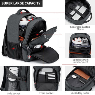 CAFELE Anti-Theft Laptop Backpack USB Travel Computer Backpack College Bookbag School Backpack