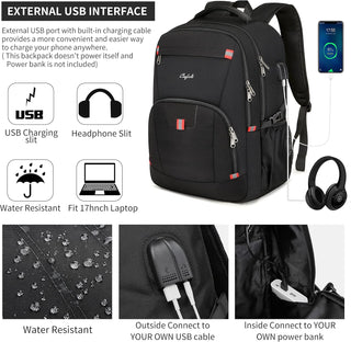 CAFELE Anti-Theft Laptop Backpack USB Travel Computer Backpack College Bookbag School Backpack