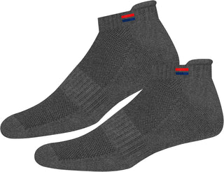 NAVYSPORT Men's Low Cut Athletic Cotton Cushion Ankle Socks with Sports Tab, Pack of 3 (Free Size)