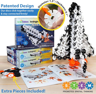 Brain Flakes Viahart Building Toy Set | 500 Piece | Interlocking Disc | STEM Toy | Building and Construction Set | Educational & Learning Toys For Kids, Children | Plastic