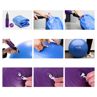 PROIRON Yoga Ball Anti-Burst Exercise Ball Chair with Quick Pump Slip Resistant Gym Ball Supports 500KG Balance Ball for Pilates Yoga Birthing Pregnancy Stability Gym Workout Training