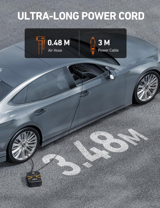 AstroAI Tyre Inflator Air Compressor 12V DC, Digital Car Tyre Pump 150 PSI, Preset Tyre Pressure & Auto Shutoff, Electric Air Pump for Car Tyres, Bicycles, Other Inflatables (Yellow)