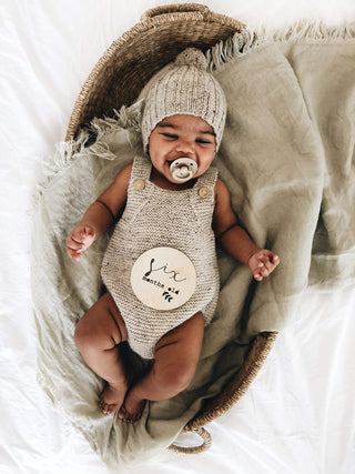 Bibs Pacifier Size 1 - Baby 0-6M (2pcs) - Ivory/Blush