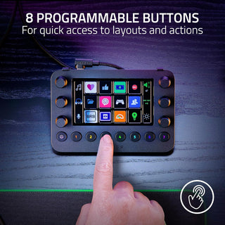 Razer Stream Controller: All-in-one Keypad for Streaming - 12 Haptic Switchblade Keys - 6 Tactile Analog Dials - 8 Programmable Buttons - Designed for Efficient Multi-Tasking