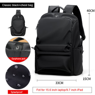 Fashion Simple Travel Bag Trendy Cool Male College Student Computer School Bag