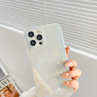 IPHONE Laser Colorful Love For Double-sided Coated Silicone Phone Case