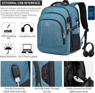 CAFELE Anti-Theft Laptop Backpack USB Travel Computer Backpack College Bookbag School Backpack