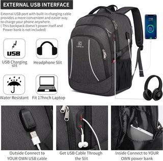 CAFELE Anti-Theft Laptop Backpack USB Travel Computer Backpack College Bookbag School Backpack