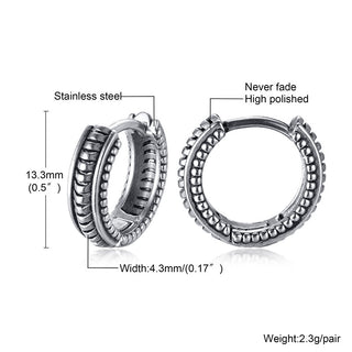 Titanium Steel Earrings Retro Men