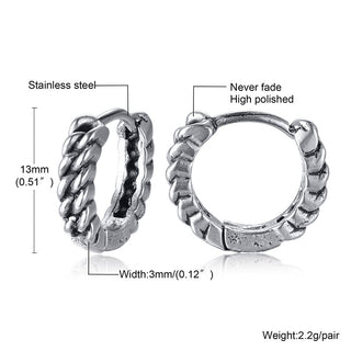 Titanium Steel Earrings Retro Men