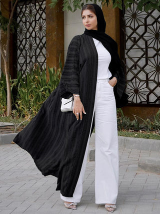 Siskakia Fashion Muslim Kimono Abaya Solid Striped Retro Ethnic Cardigan Robe Dubai Middle Eastern Saudi Arabia Eid Clothes 2022