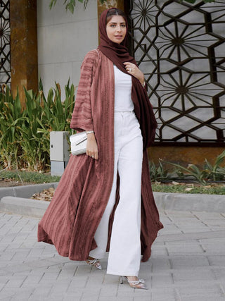 Siskakia Fashion Muslim Kimono Abaya Solid Striped Retro Ethnic Cardigan Robe Dubai Middle Eastern Saudi Arabia Eid Clothes 2022