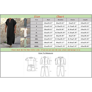Islamic Arabic Kaftan Men Half Sleeve Solid Color V Neck Muslim Clothes Loose Casual Middle East Dubai Jubba Thobe Plus Size 5XL