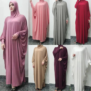 Ramadan Muslim One Piece Prayer Hijab Dress Garment Full Hooded Jilbab Women Cover Jilbab Niqab Islam Dubai Modest Abaya