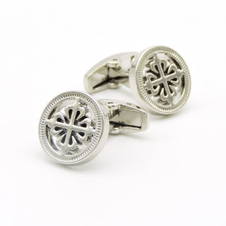 Men's Shirt French Cufflinks High Quality Enamel Vintage Pattern Laser Metal Cube Cufflinks