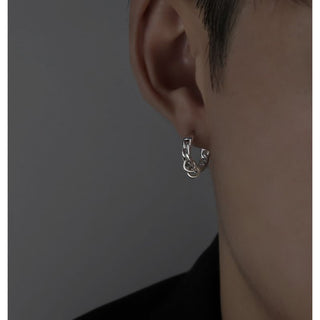 Earrings Men S925 Sterling Silver Niche High Sense Men's Stud Earrings