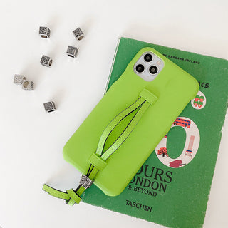 IPHONE CASE Three Bread Leather Wrist Strap Phone Case