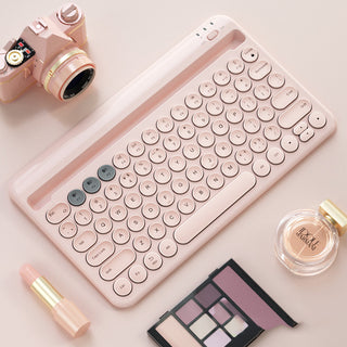 Bluetooth Keyboard Android Can Connect To Mobile Phone Tablet Notebook Mute Cute