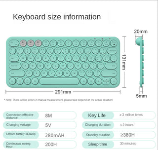 Bluetooth Keyboard And Mouse Can Be Connected To Mobile Phone Tablet And Notebook