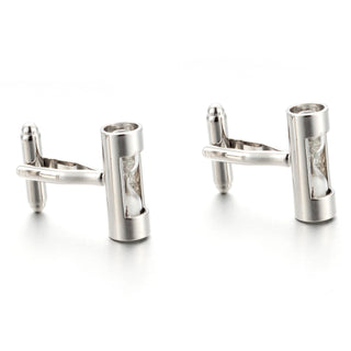 Men's French Style Shirt Cufflinks Time Hourglass