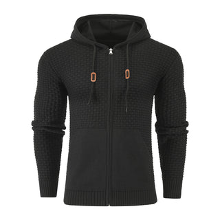 Four Seasons Knitting Zipper Hoodies Leather Printing 3D Outdoor Sports Hoodies with Pockets