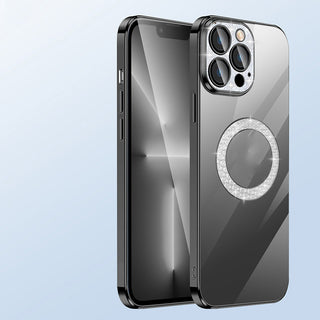 IPHONE Electroplating Soft Diamond Ring Phone Case Drill Leakage Standard Mobile Phone Case Lens Film