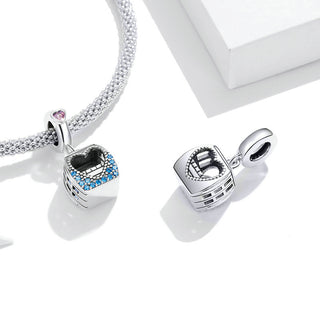 Small Cable Car Diy Bracelet Pendant Romantic Travel Diamond S925 Sterling Silver Accessories