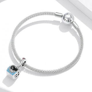 Small Cable Car Diy Bracelet Pendant Romantic Travel Diamond S925 Sterling Silver Accessories
