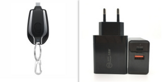 1500mAh Mini Power Emergency Pod Keychain Charger With Type-C Ultra-Compact Mini Battery Pack Fast Charging Backup Power Bank