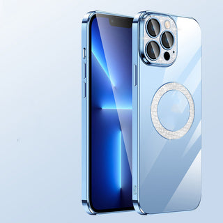 IPHONE Electroplating Soft Diamond Ring Phone Case Drill Leakage Standard Mobile Phone Case Lens Film