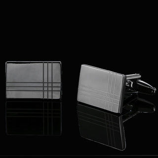 Men's Shirt French Cufflinks High Quality Enamel Vintage Pattern Laser Metal Cube Cufflinks