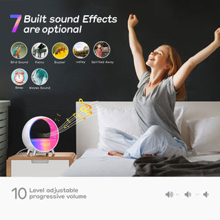 Atmosphere Lamp Bluetooth Speaker Smart Alarm Clock Night Light WiFi Wake Up Light Sunrise Sunset Lamp