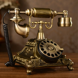 European Retro Telephone Sets Rotating Turntable Telephone