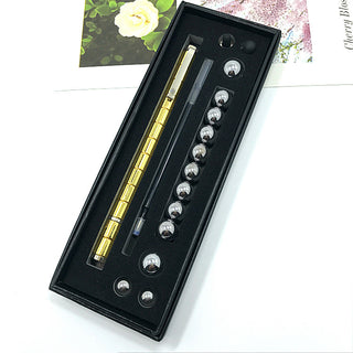 Stress Reducer Relief Toys Gift Box Funny Black Golden Kits Fidget Magnetic Polar Pen With Stylus Ball Pen