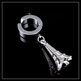 Tassel Black Earrings Without Pierced Cross Wolf Men And Women Tide Earrings