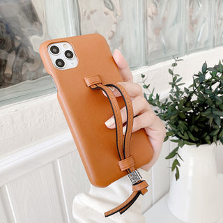IPHONE CASE Three Bread Leather Wrist Strap Phone Case