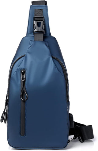 Crossbody Sling Bag, VUCATIN Body Chest Shoulder Bag for Men Women Casual Shoulder Backpack Bag, Waterproof Leather Chest Casual Daypack with Usb Charging Port for Travel Hiking