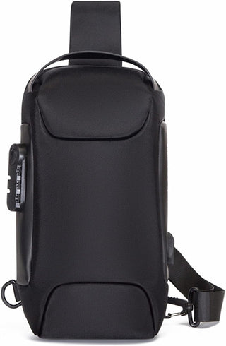 Crossbody Sling Bag, VUCATIN Body Chest Shoulder Bag for Men Women Casual Shoulder Backpack Bag, Waterproof Leather Chest Casual Daypack with Usb Charging Port for Travel Hiking