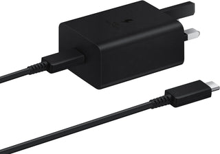 Samsung Galaxy Official 45W Travel Adapter, Super-Fast Charging (UK Plug with USB Type-C Cable), Black